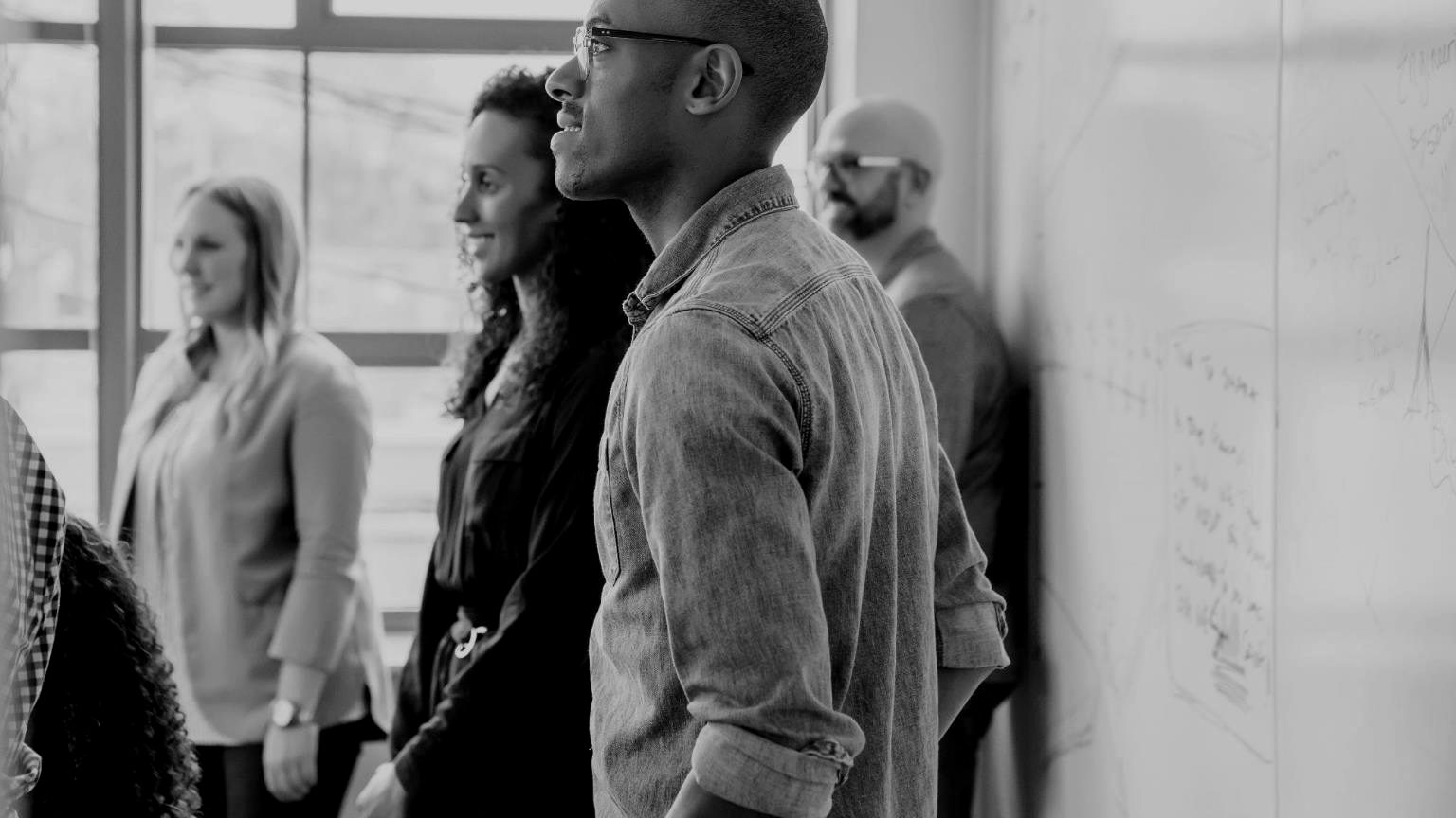 The Hive & Craft team in conversation in a bright studio